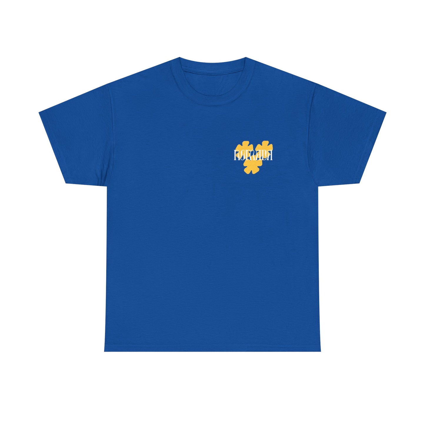 Puzzle Flower Tee — Yellow Floral Puzzle Heart T-Shirt