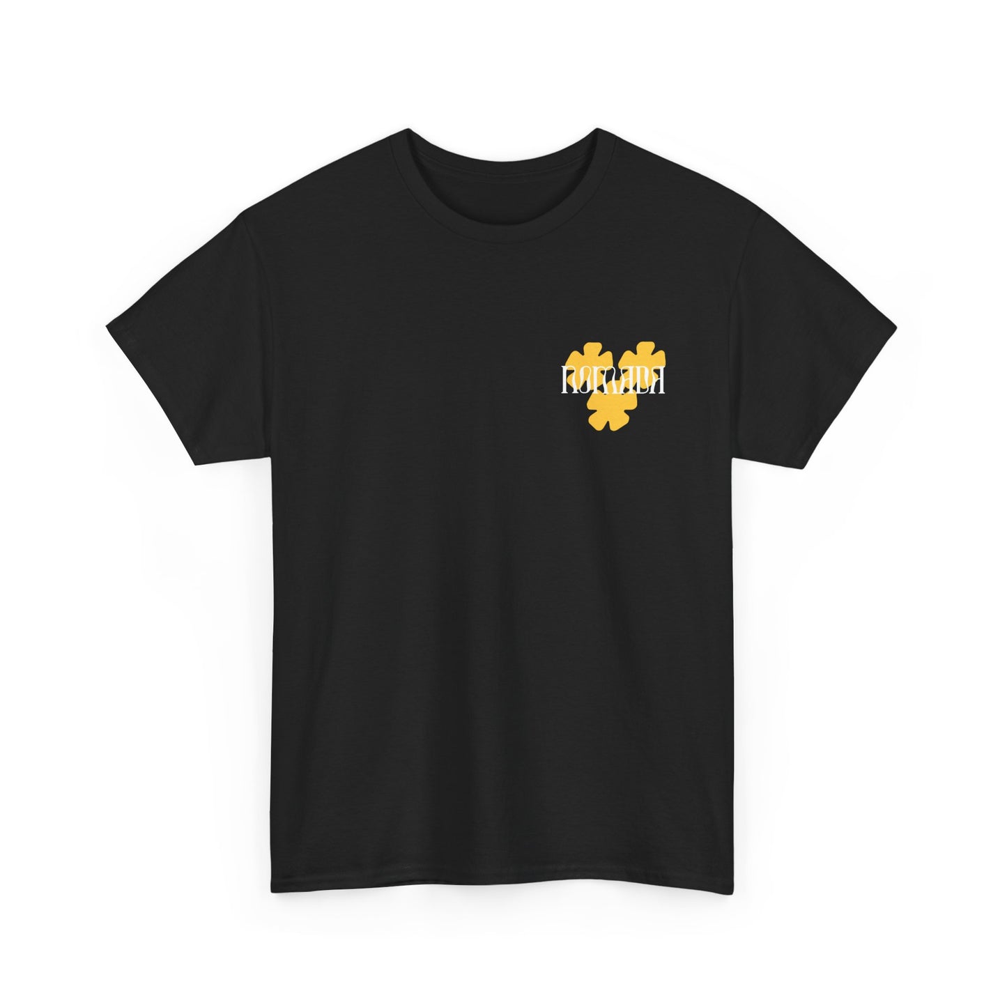 Puzzle Flower Tee — Yellow Floral Puzzle Heart T-Shirt